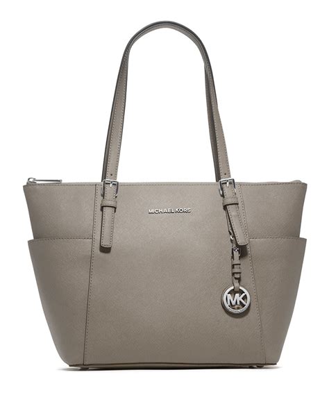 michael kors logo tote grey zipped|michael kors tote bag price.